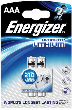 Батарейки Energizer Ultimate Lithium FR03/L92 AAA - 2 шт. - Energizer - купить с доставкой в Москве