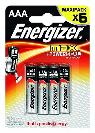 Батарейки Energizer MAX E92/AAA1,5V - 6 шт. - Energizer - купить с доставкой в Москве