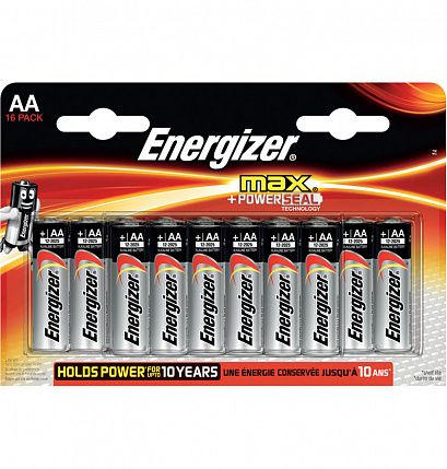 Батарейки Energizer MAX AA/LR6 1,5V - 16 шт. - Energizer - купить с доставкой в Москве