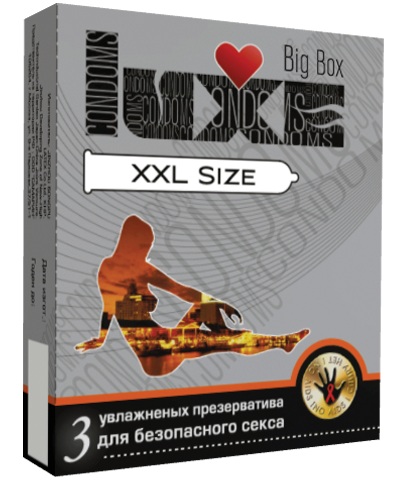 Презервативы большого размера LUXE XXL size - 3 шт. - Luxe - купить с доставкой в Москве