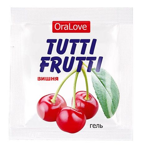 Пробник гель-смазки Tutti-frutti с вишнёвым вкусом - 4 гр. - Биоритм - купить с доставкой в Москве
