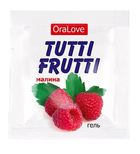 Пробник гель-смазки Tutti-frutti с малиновым вкусом - 4 гр. - Биоритм - купить с доставкой в Москве