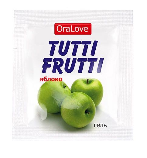 Пробник гель-смазки Tutti-frutti с яблочным вкусом - 4 гр. - Биоритм - купить с доставкой в Москве