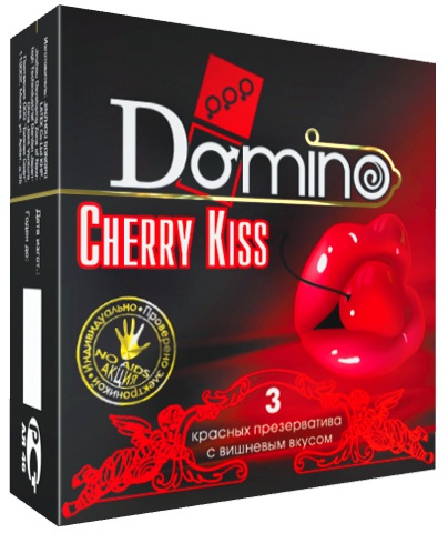 Презервативы Domino Cherry Kiss со вкусом вишни - 3 шт. - Domino - купить с доставкой в Москве