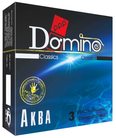 Презервативы Domino  Аква  - 3 шт. - Domino - купить с доставкой в Москве