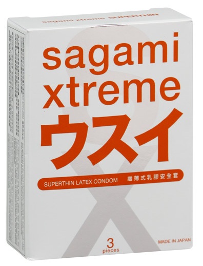 Ультратонкие презервативы Sagami Xtreme SUPERTHIN - 3 шт. - Sagami - купить с доставкой в Москве