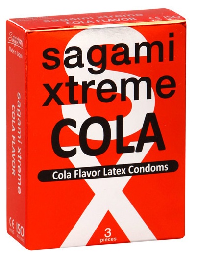 Ароматизированные презервативы Sagami Xtreme COLA - 3 шт. - Sagami - купить с доставкой в Москве