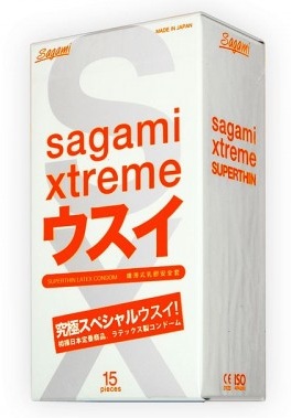 Ультратонкие презервативы Sagami Xtreme SUPERTHIN - 15 шт. - Sagami - купить с доставкой в Москве