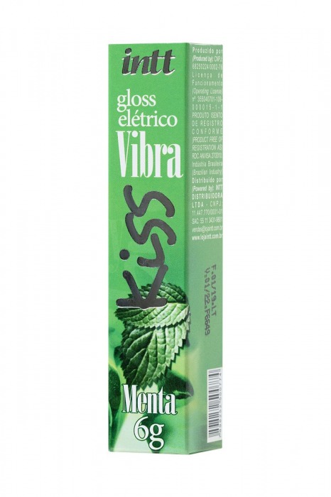 Блеск для губ GLOSS VIBE Mint с ароматом мяты и эффектом вибрации - 6 гр. -  - Магазин феромонов в Москве