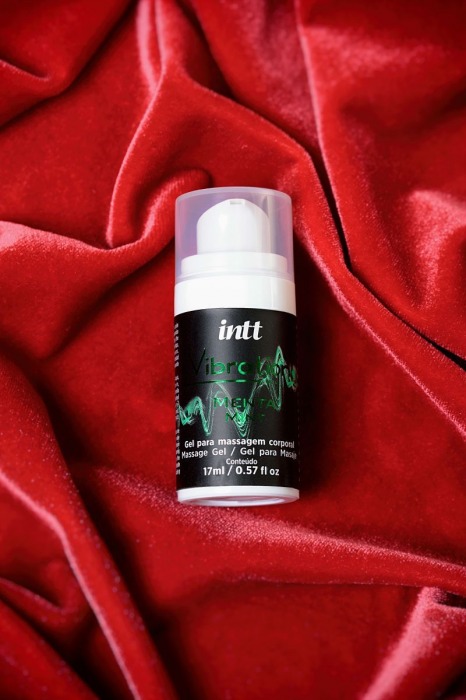 Жидкий массажный гель VIBRATION Mint с ароматом мяты и эффектом вибрации - 17 мл. - INTT - купить с доставкой в Москве