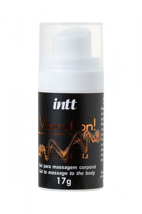 Жидкий массажный гель INTT VIBRATION Peach с ароматом персика и эффектом вибрации - 17 мл. - INTT - купить с доставкой в Москве