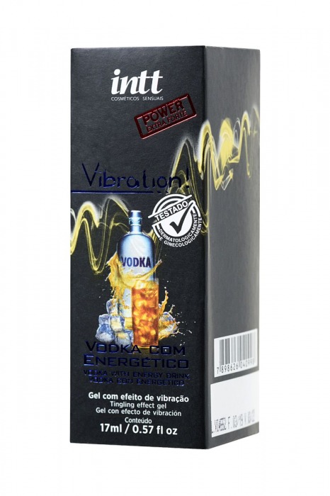 Массажный гель INTT VIBRATION Vodka mixed with energy drink с необычным ароматом и эффектом вибрации - 17 мл. - INTT - купить с доставкой в Москве