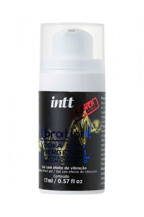 Массажный гель INTT VIBRATION Vodka mixed with energy drink с необычным ароматом и эффектом вибрации - 17 мл. - INTT - купить с доставкой в Москве