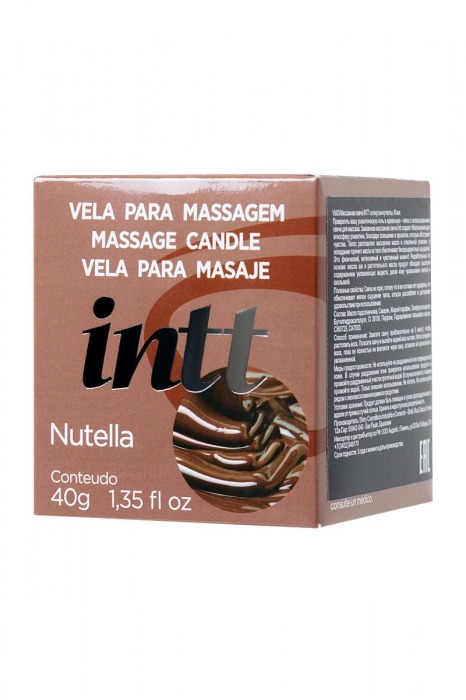 Массажная свеча для поцелуев Nutella с ароматом Нутеллы - 30 гр. - INTT - купить с доставкой в Москве