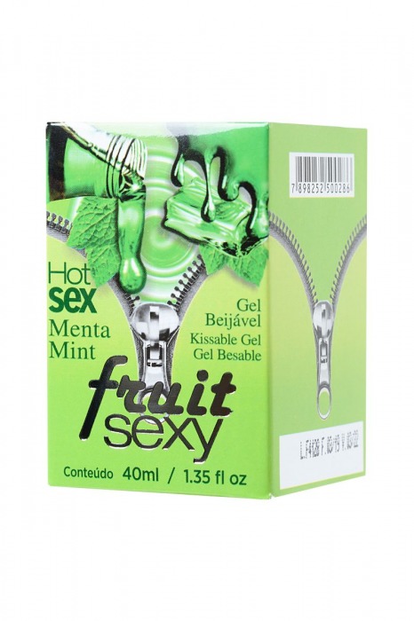 Массажное масло FRUIT SEXY Mint с ароматом мяты и разогревающим эффектом - 40 мл. - INTT - купить с доставкой в Москве