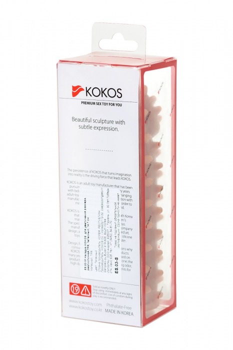 Телесная реалистичная насадка KOKOS Extreme Sleeve 03 с дополнительной стимуляцией - 12,7 см. - KOKOS - в Москве купить с доставкой