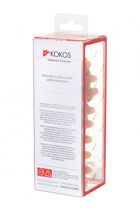 Телесная реалистичная насадка KOKOS Extreme Sleeve 04 с дополнительной стимуляцией - 14,7 см. - KOKOS - в Москве купить с доставкой