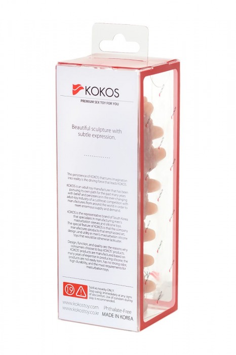 Телесная реалистичная насадка KOKOS Extreme Sleeve 04 с дополнительной стимуляцией - 12,7 см. - KOKOS - в Москве купить с доставкой