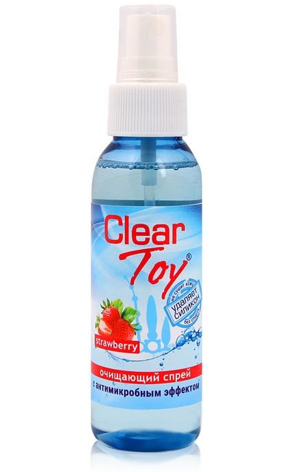 Очищающий спрей для игрушек CLEAR TOY Strawberry - 100 мл. - Биоритм - купить с доставкой в Москве