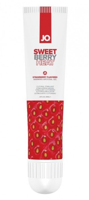 Стимулирующий клиторальный гель со вкусом клубники JO Sweet Berry Heat - 10 мл. - System JO - купить с доставкой в Москве