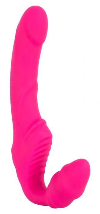 Розовый безремневой страпон с вибрацией - Orion - купить с доставкой в Москве