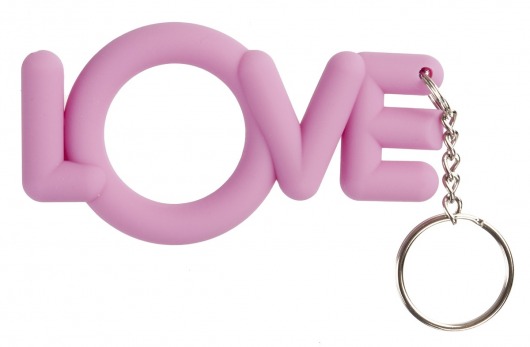 Розовое эрекционное кольцо-брелок Love Cocking - Shots Media BV - в Москве купить с доставкой