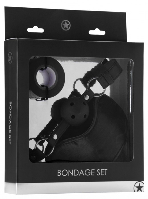 Оригинальный набор Bondage Set: маска, кляп-шарик и скотч - Shots Media BV - купить с доставкой в Москве
