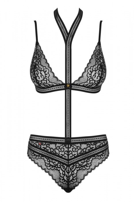 Кружевное боди Ailay с эффектным рисунком - Obsessive купить с доставкой