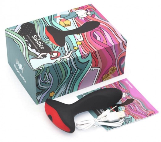 Чёрный массажер простаты Solstice - Magic Motion - в Москве купить с доставкой