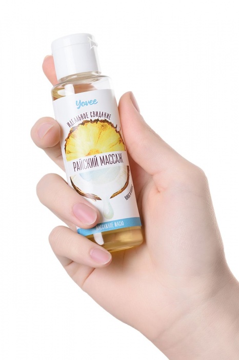 Масло для массажа «Райский массаж» с ароматом кокоса и ананаса - 50 мл. - ToyFa - купить с доставкой в Москве