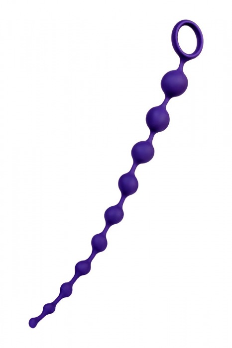Фиолетовая силиконовая анальная цепочка Grape - 35 см. - ToyFa