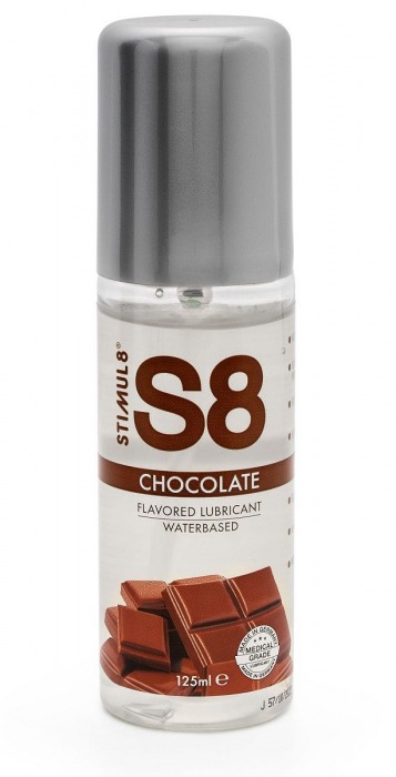 Смазка на водной основе S8 Flavored Lube со вкусом шоколада - 125 мл. - Stimul8 - купить с доставкой в Москве