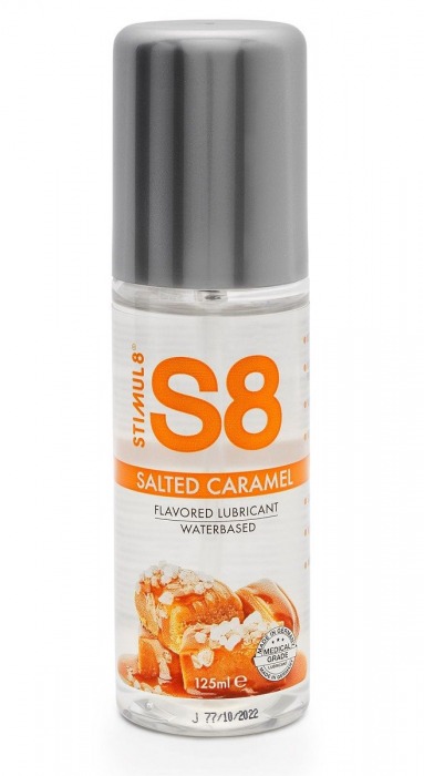 Смазка на водной основе S8 Flavored Lube со вкусом соленой карамели - 125 мл. - Stimul8 - купить с доставкой в Москве