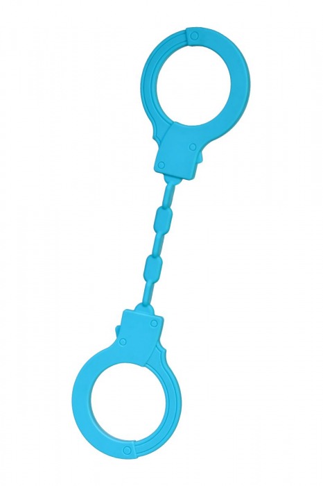 Голубые силиконовые наручники A-Toys без ключа - A-toys - купить с доставкой в Москве