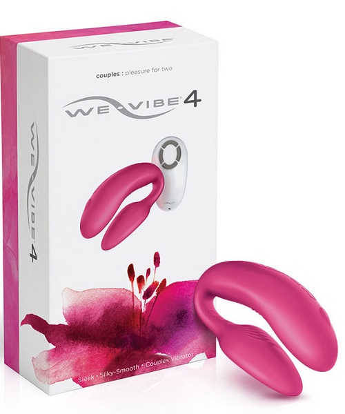 Розовый вибромассажёр для двоих We-Vibe 4 - We-vibe