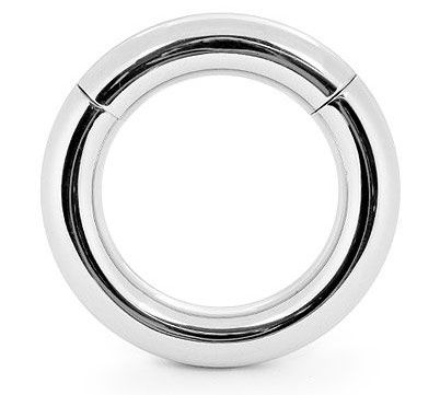 Серебристое малое эрекционное кольцо на магнитах - Bior toys - в Москве купить с доставкой