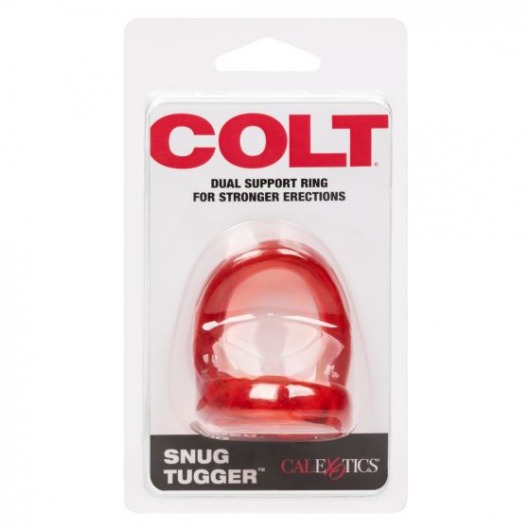 Красное эрекционное кольцо с подхватом COLT Snug Tugger - California Exotic Novelties - в Москве купить с доставкой
