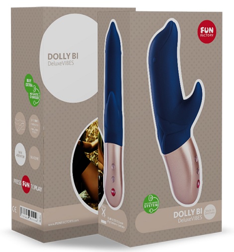 Синий мини-вибратор Dolly Bi - Fun Factory