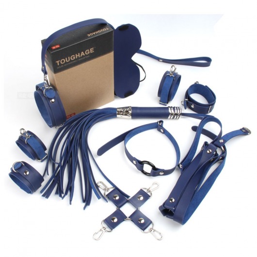 Синий набор БДСМ-девайсов Bandage Kits - Vandersex - купить с доставкой в Москве