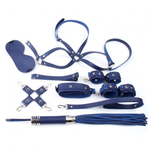 Синий набор БДСМ-девайсов Bandage Kits - Vandersex - купить с доставкой в Москве