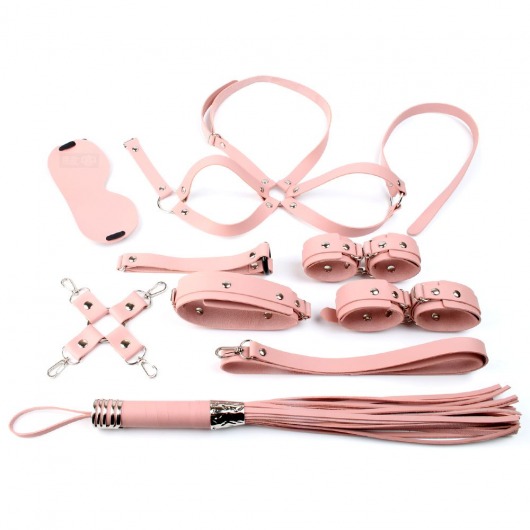 Розовый набор БДСМ-девайсов Bandage Kits - Vandersex - купить с доставкой в Москве