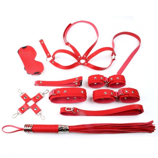 Красный набор БДСМ-девайсов Bandage Kits - Vandersex - купить с доставкой в Москве