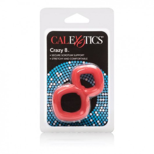 Красное эрекционное кольцо Crazy 8 - California Exotic Novelties - в Москве купить с доставкой