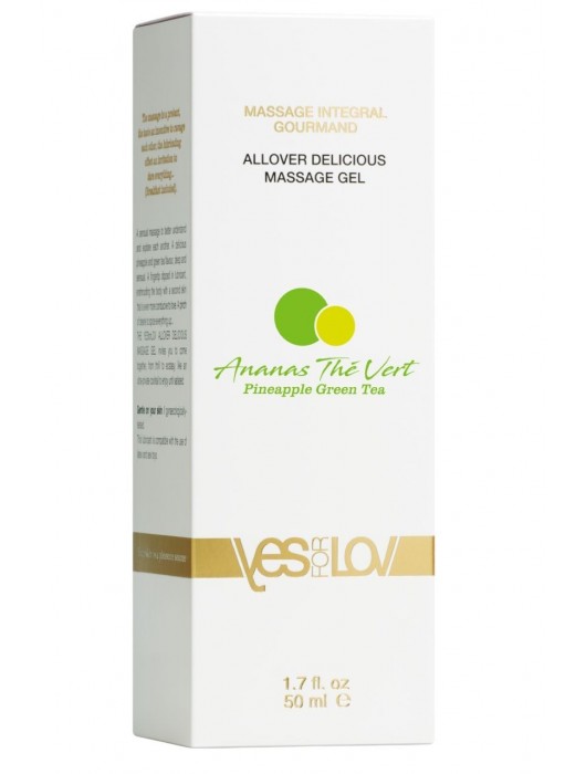 Универсальный массажный гель 3-в-1 Allover Delicious с ароматом ананаса и зеленого чая - 50 мл. - YESforLOV - купить с доставкой в Москве
