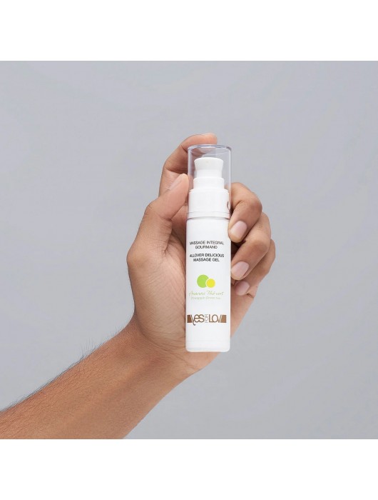 Универсальный массажный гель 3-в-1 Allover Delicious с ароматом ананаса и зеленого чая - 50 мл. - YESforLOV - купить с доставкой в Москве