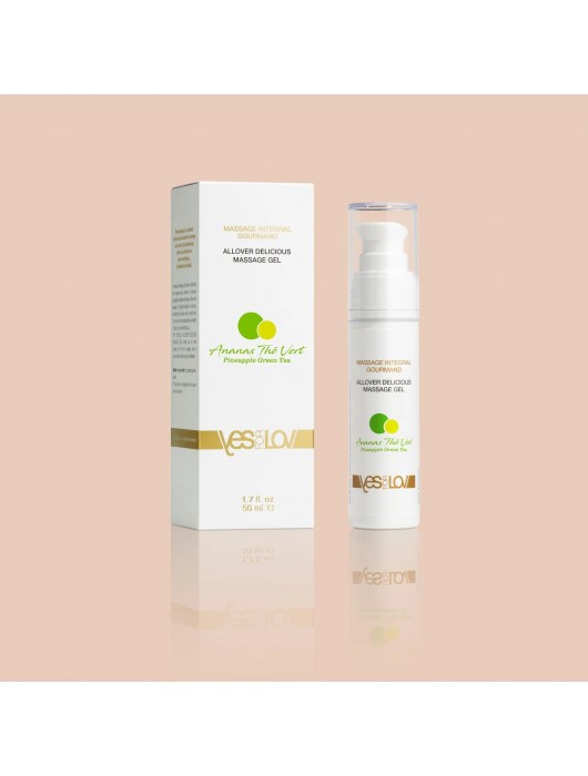 Универсальный массажный гель 3-в-1 Allover Delicious с ароматом ананаса и зеленого чая - 50 мл. - YESforLOV - купить с доставкой в Москве
