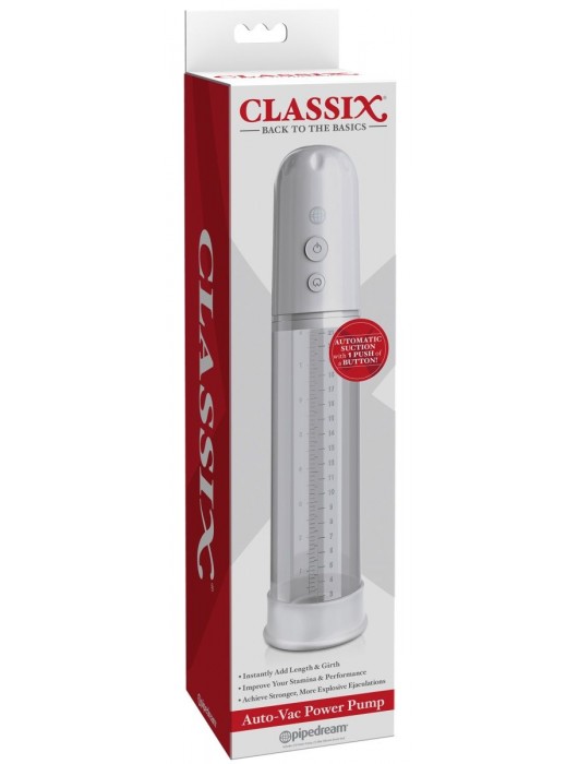 Белая автоматическая вакуумная помпа Auto-Vac Power Pump - Pipedream - в Москве купить с доставкой