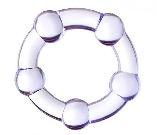 Фиолетовое эрекционное кольцо на пенис с бусинами - Штучки-дрючки - в Москве купить с доставкой