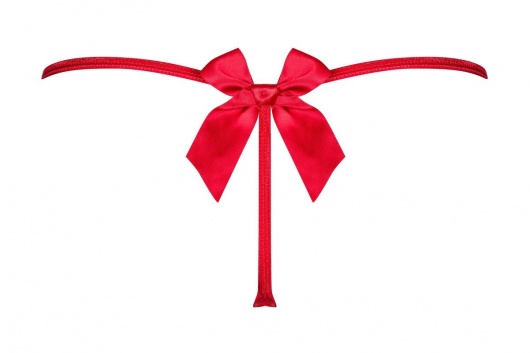 Изысканные трусики-стринги Giftella с бантиком сзади - Obsessive купить с доставкой