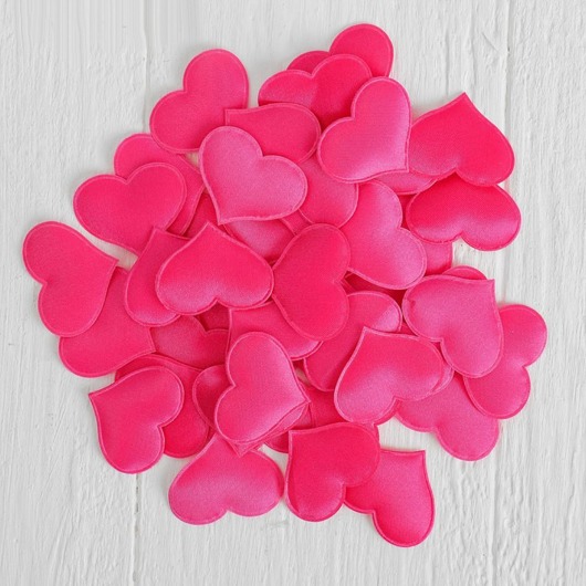 Набор ярко-розовых декоративных сердец - 50 шт. - Сима-Ленд - купить с доставкой в Москве